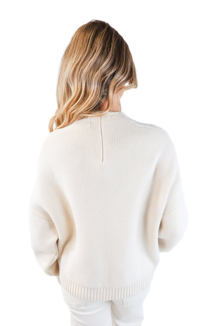 ba&sh cotton blend cream sweater (M; retail $325)