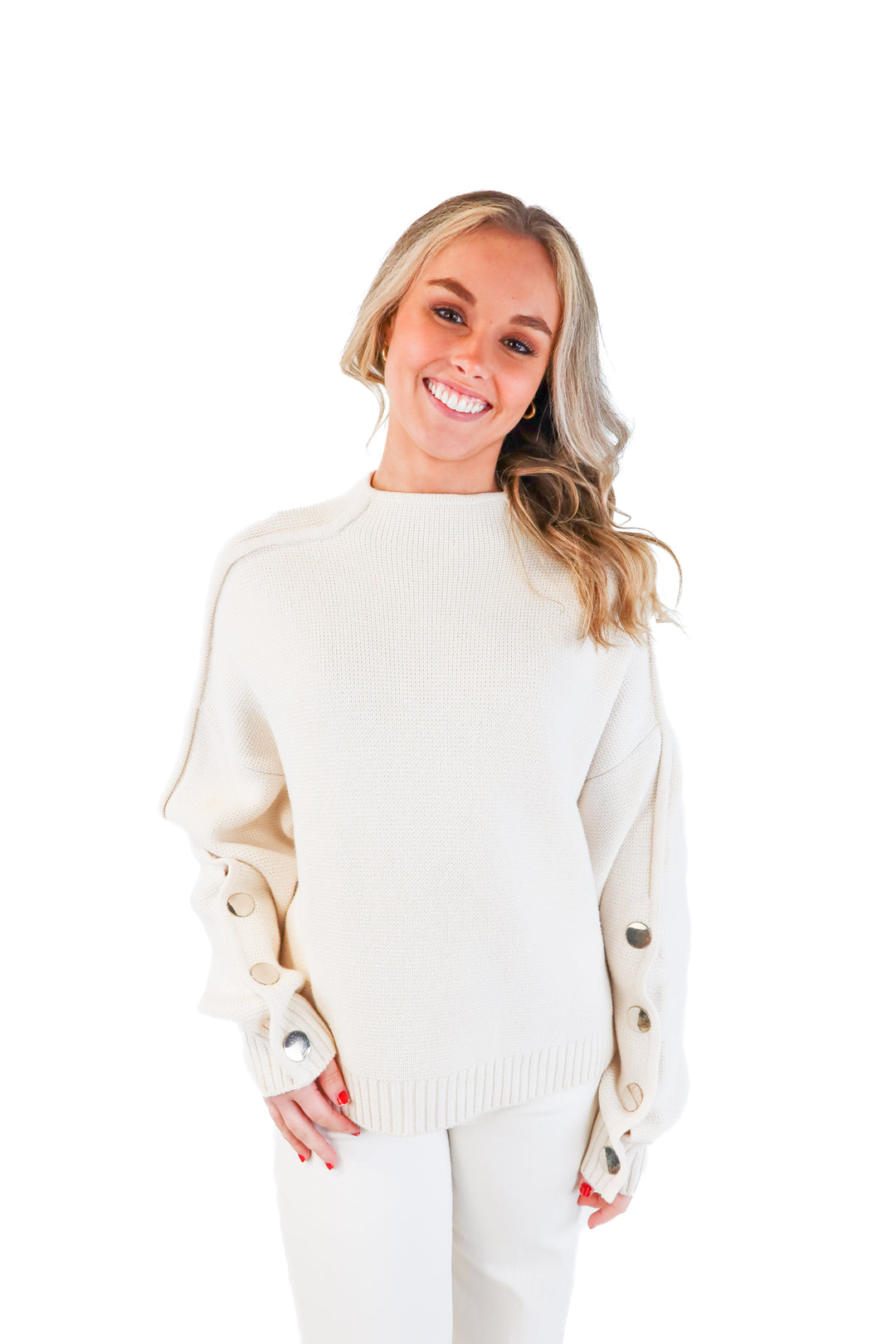 ba&sh cotton blend cream sweater (M; retail $325)
