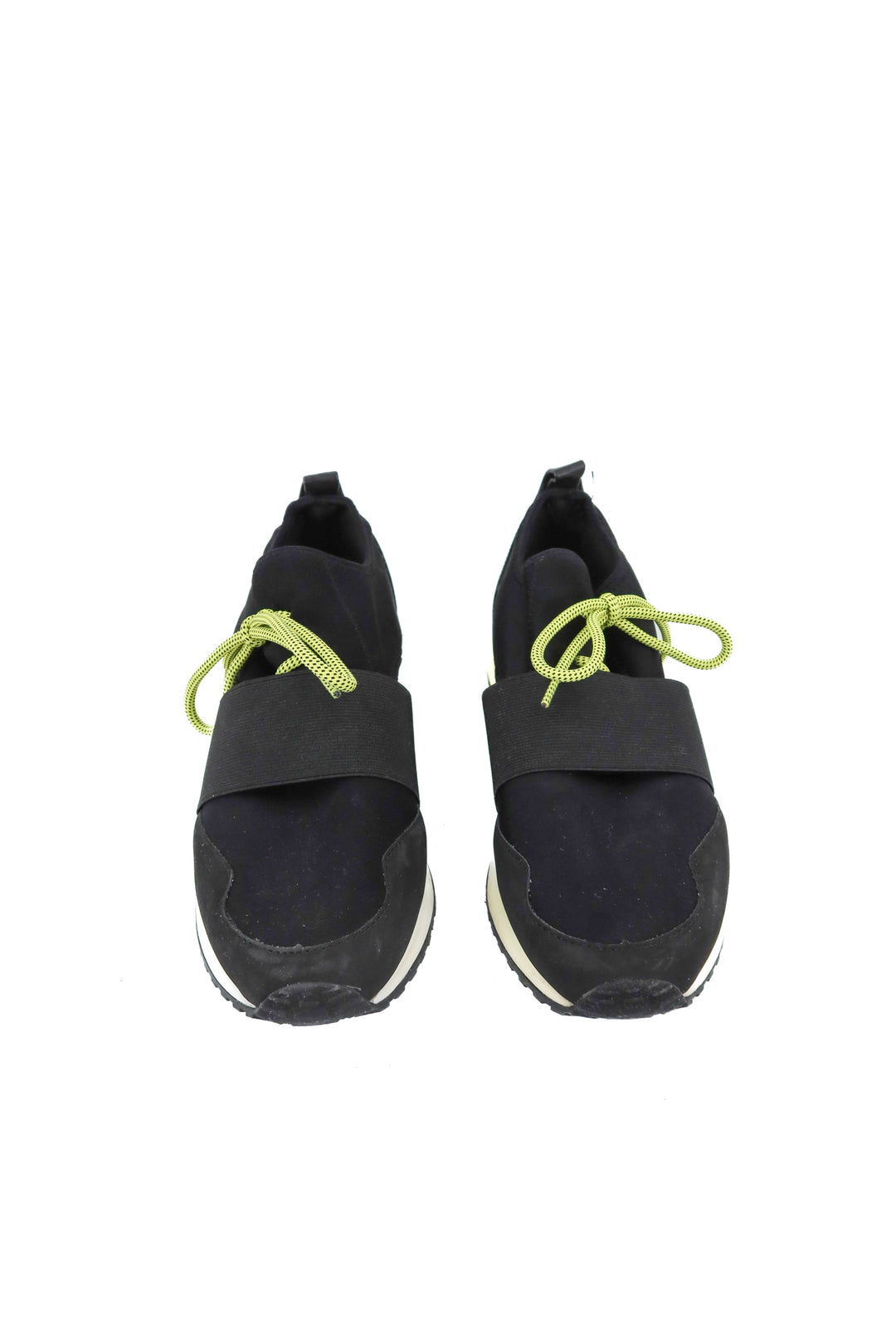 aldo black/neon neoprene cut out sneakers (8; retail $99)