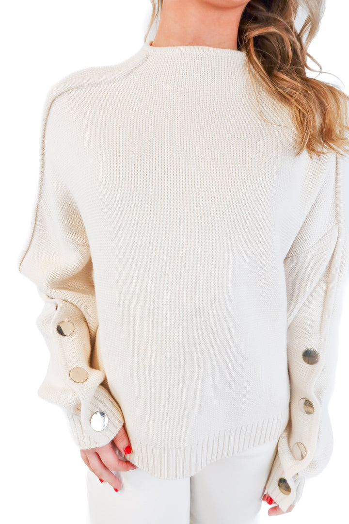 ba&sh cotton blend cream sweater (M; retail $325)