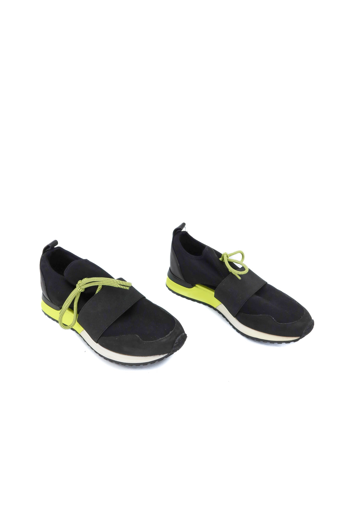 aldo black/neon neoprene cut out sneakers (8; retail $99)
