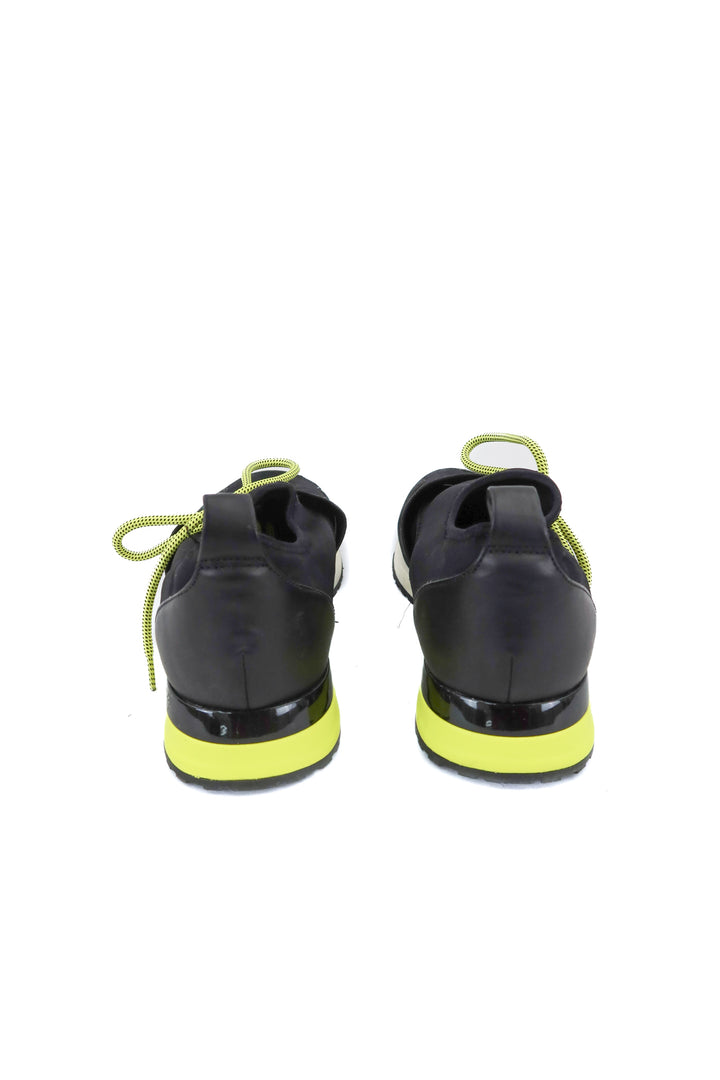 aldo black/neon neoprene cut out sneakers (8; retail $99)