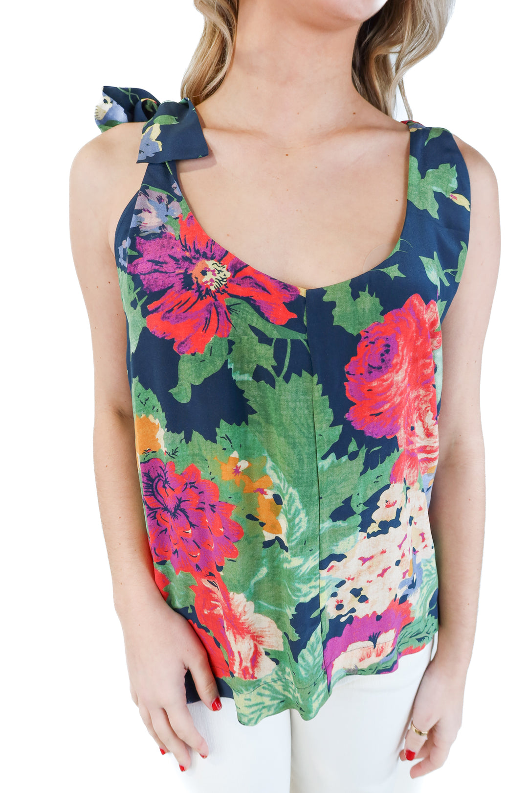 Sezane Silk Floral Top (FR38/ US6; retails for $135)