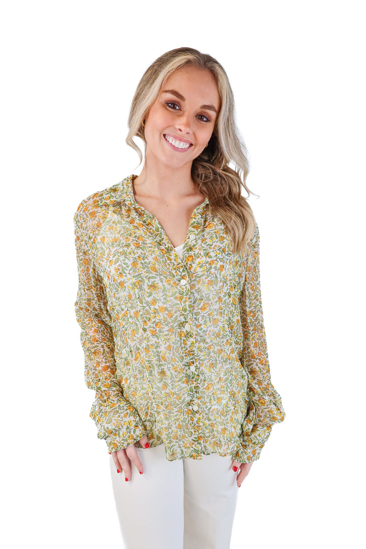 J. Crew Sheer Floral Blouse (8)