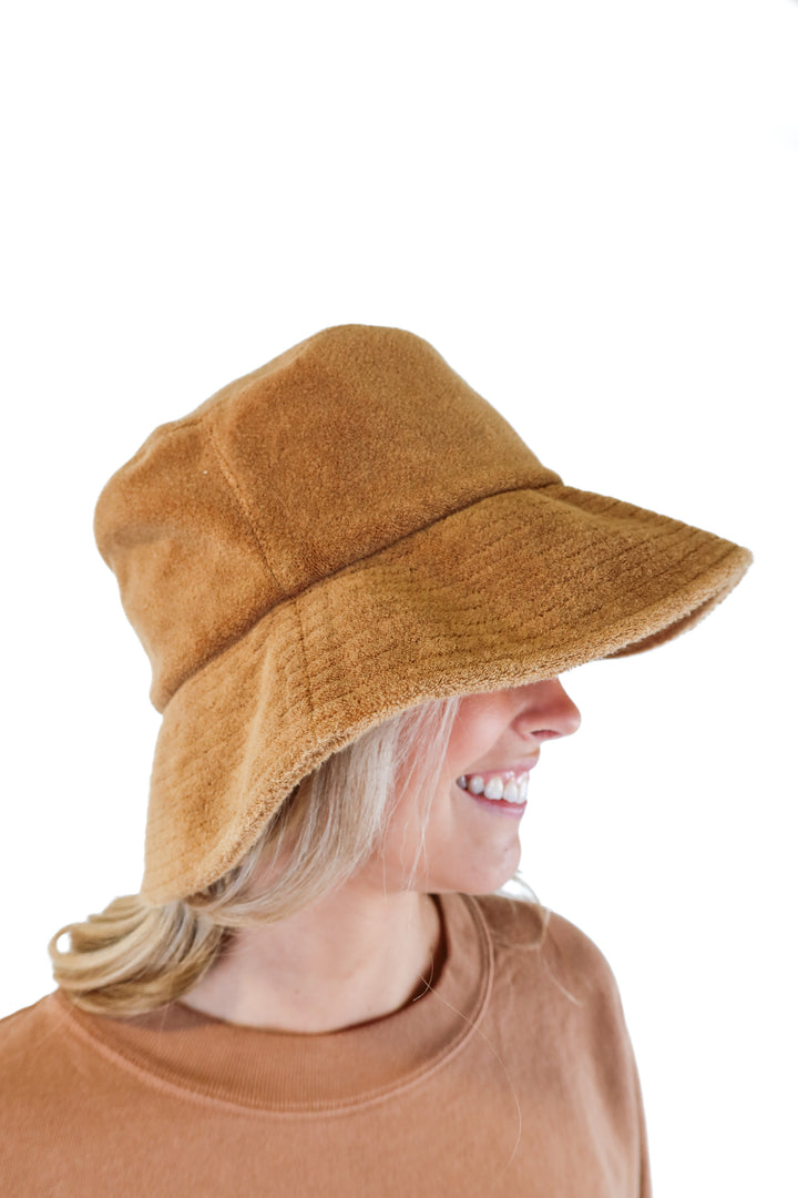 Lack of color brown bucket hat (M/L; retail $99)