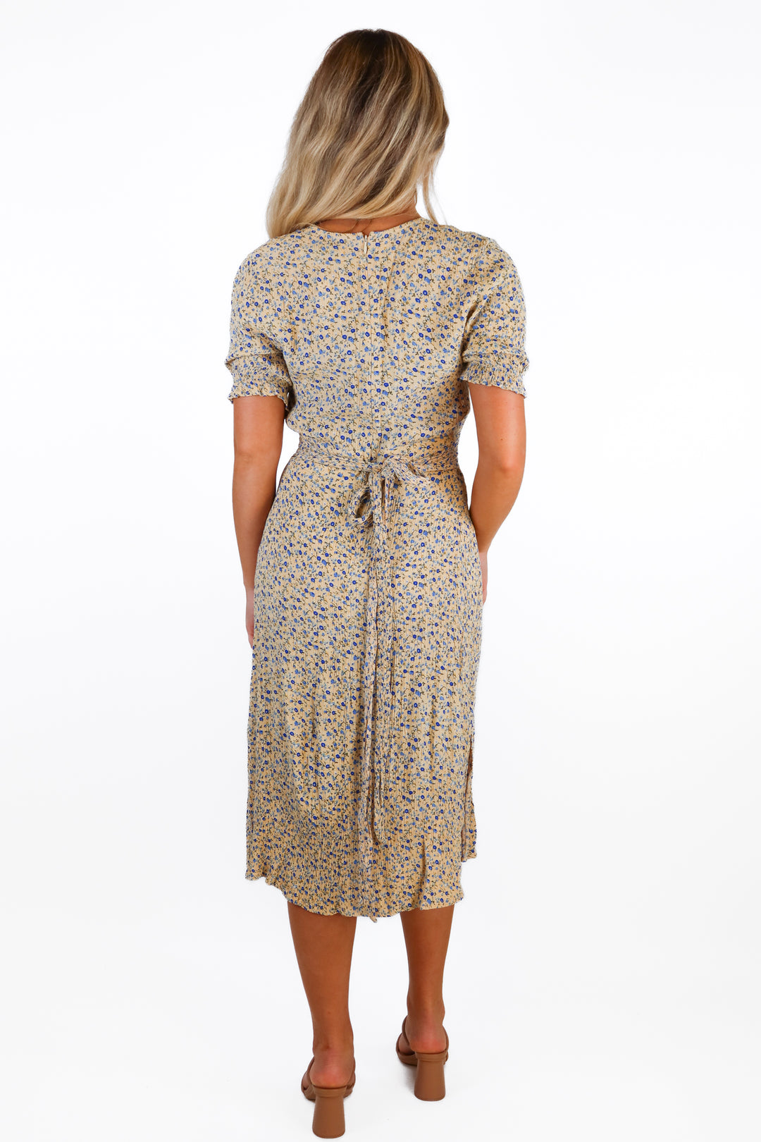 Faithfull The Brand yellow/blue floral dress (4; retail $220)