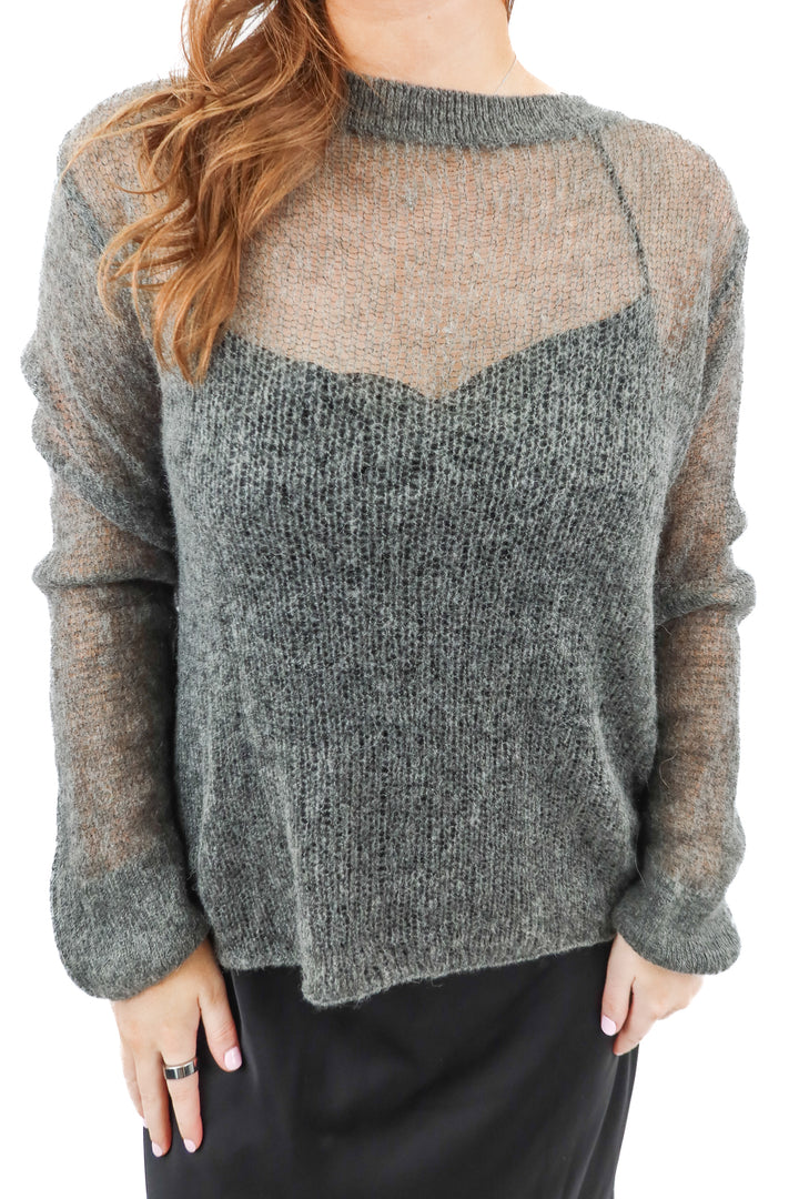 Zara grey knit sweater (S)