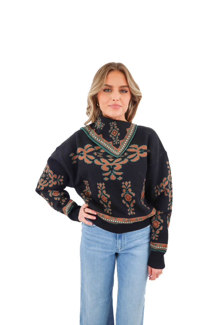 thml overlay printed sweater NWT (s; retail $92)