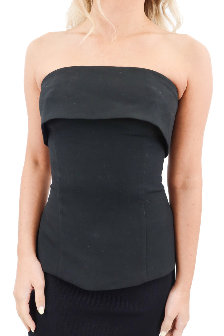 babaton black strapless top (0; retail $110)