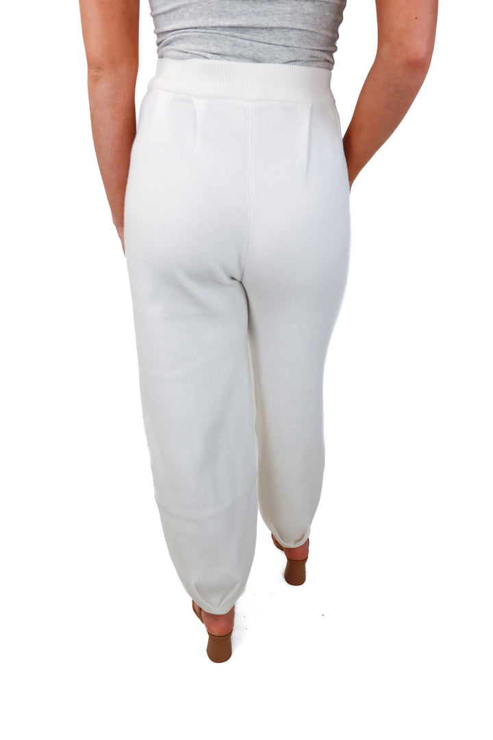 uglerlov white knit joggers NWT (s; retail $24.99)