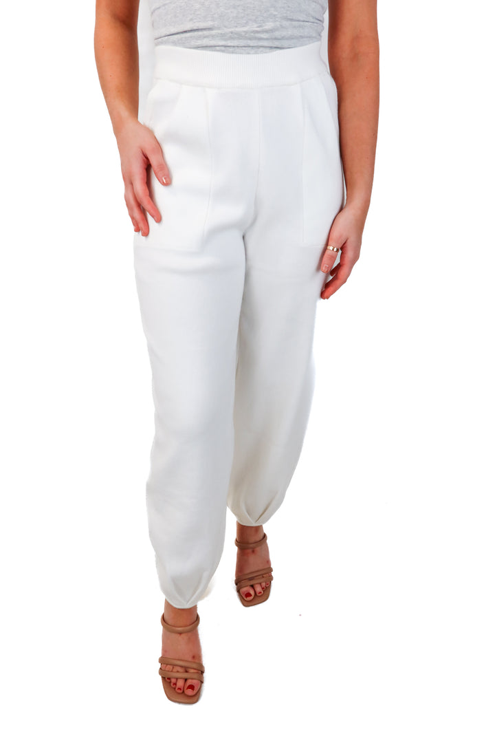 uglerlov white knit joggers NWT (s; retail $24.99)