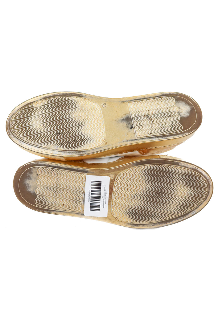 fk normal white/gold sneakers (8.5)