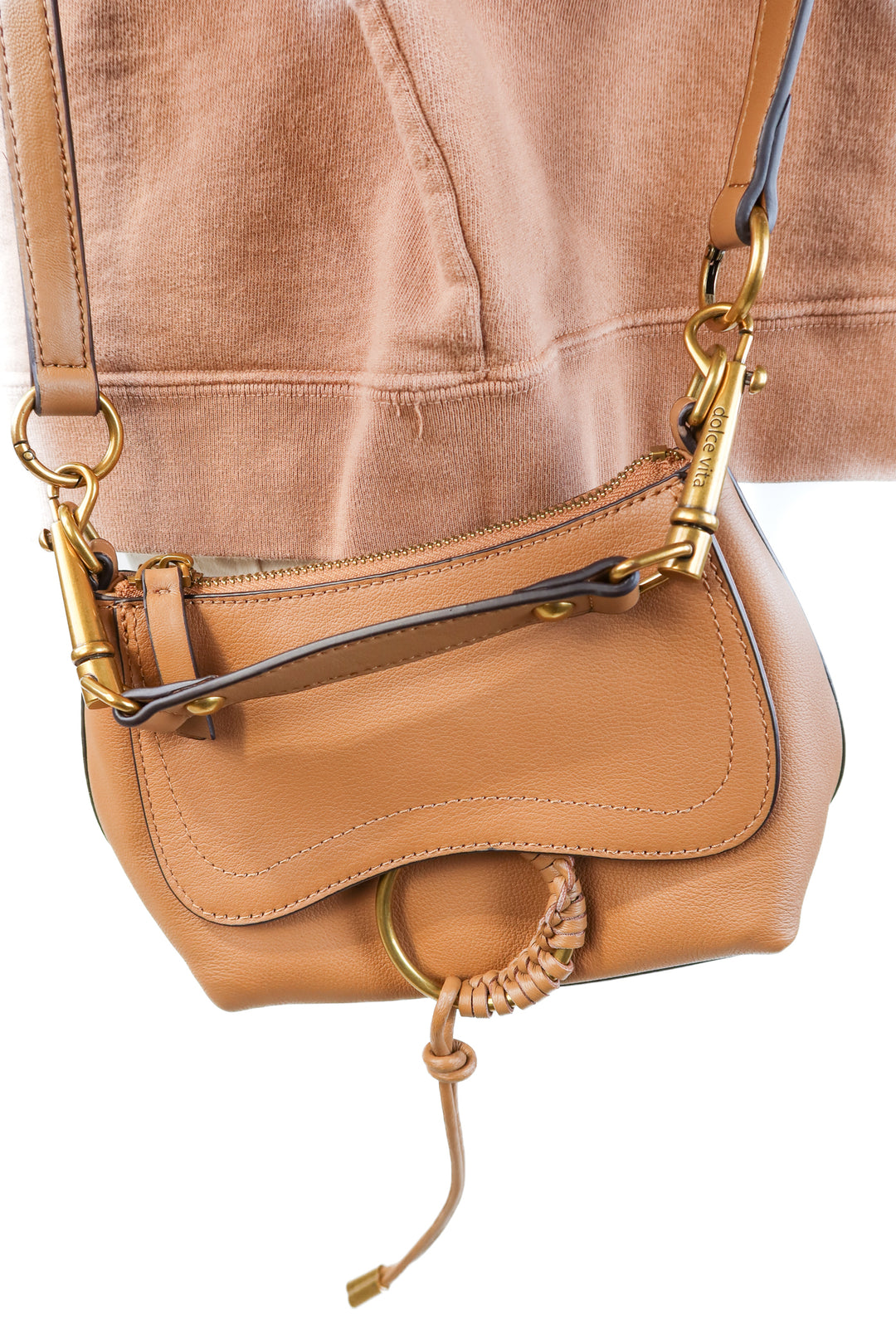 Dolce vita brown vegan leather purse