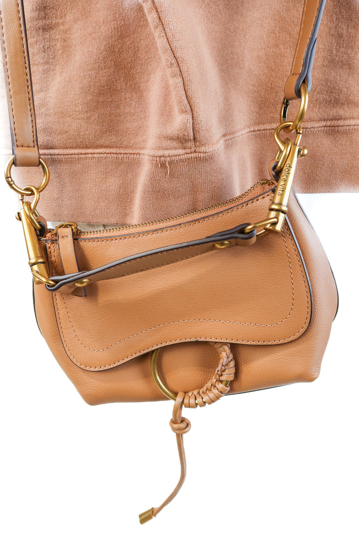 Dolce vita brown vegan leather purse