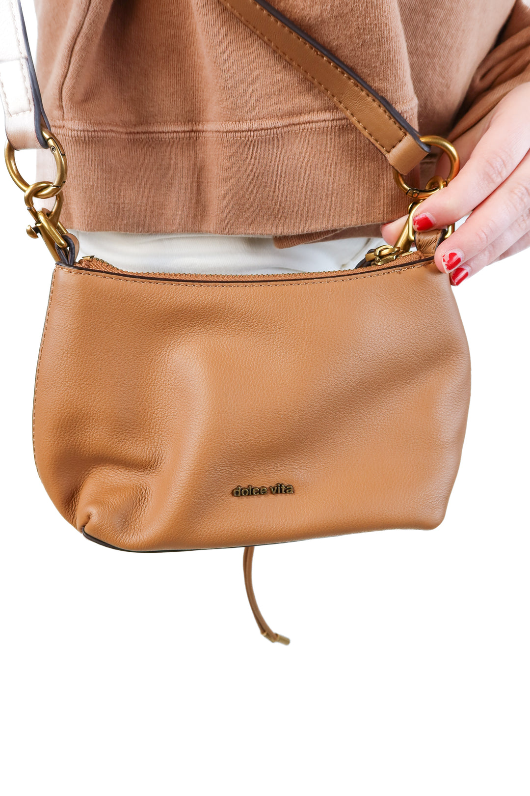 Dolce vita brown vegan leather purse