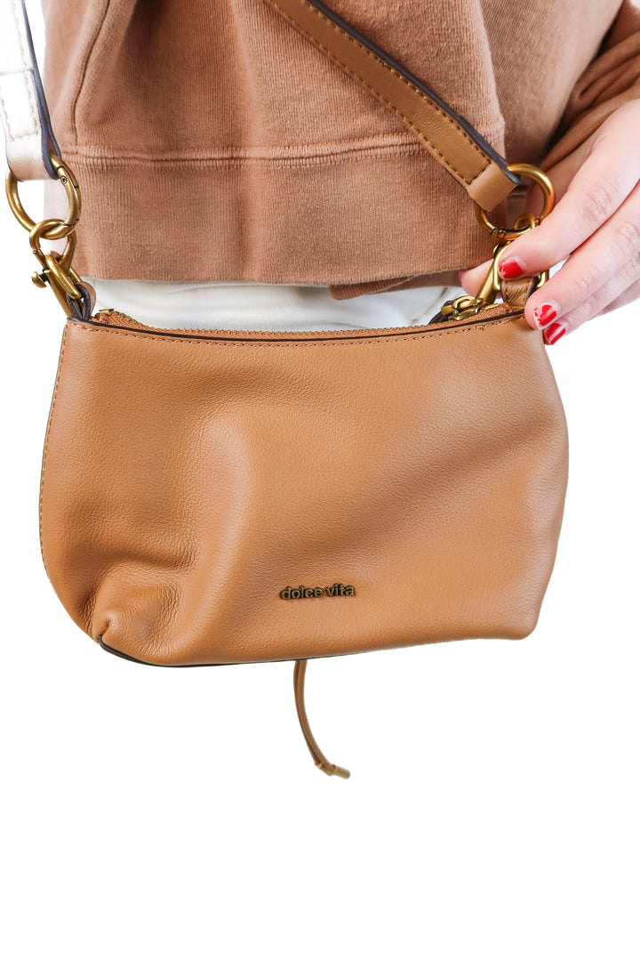 Dolce vita brown vegan leather purse