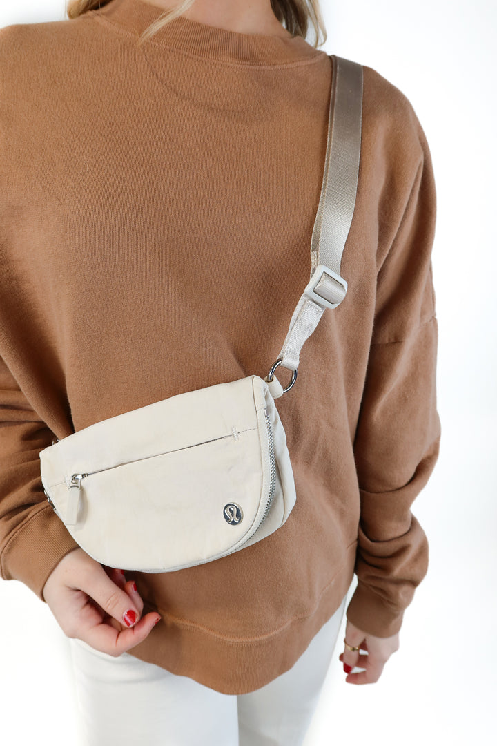 Cream Lululemon belt bag