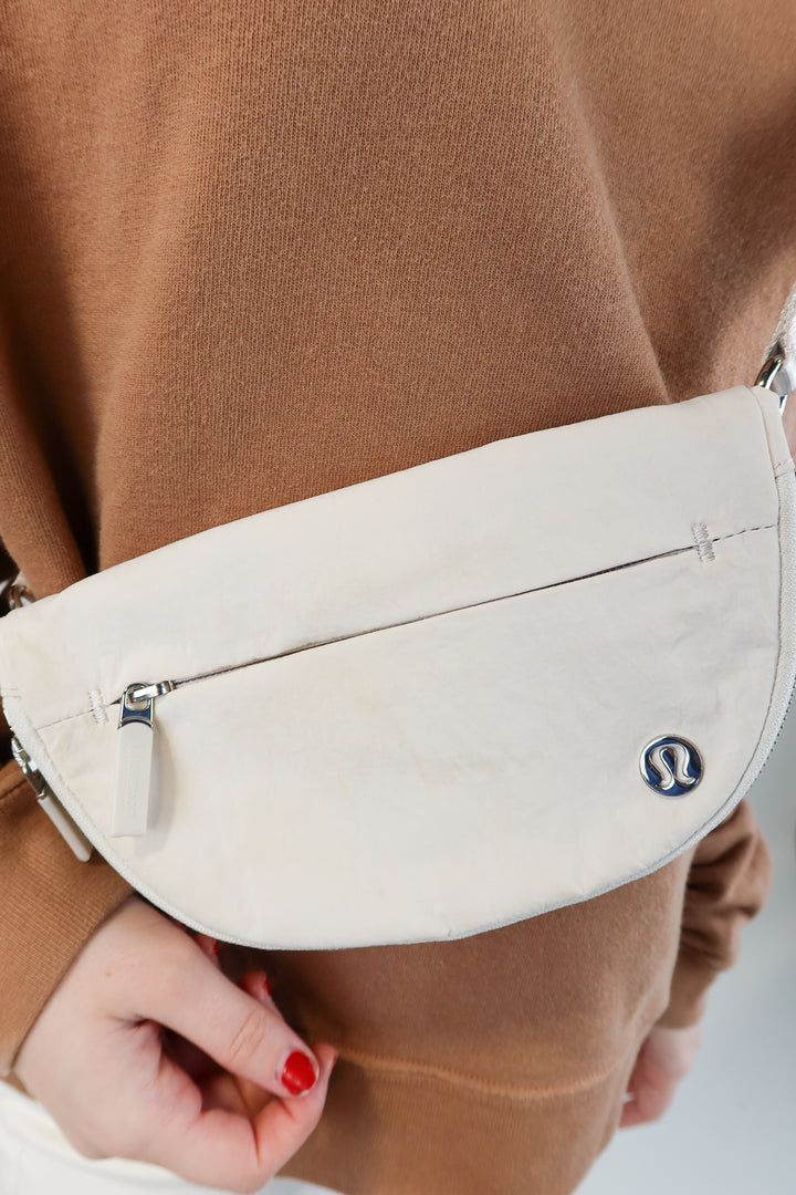 Cream Lululemon belt bag