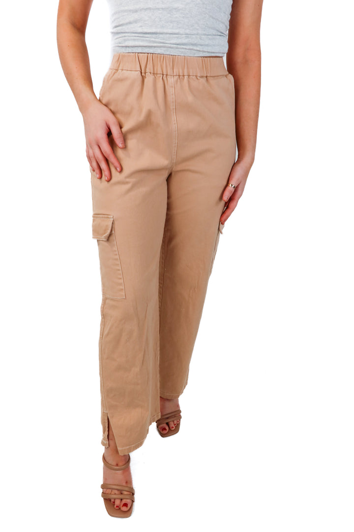 christine andrew brown cargo pants (xs)