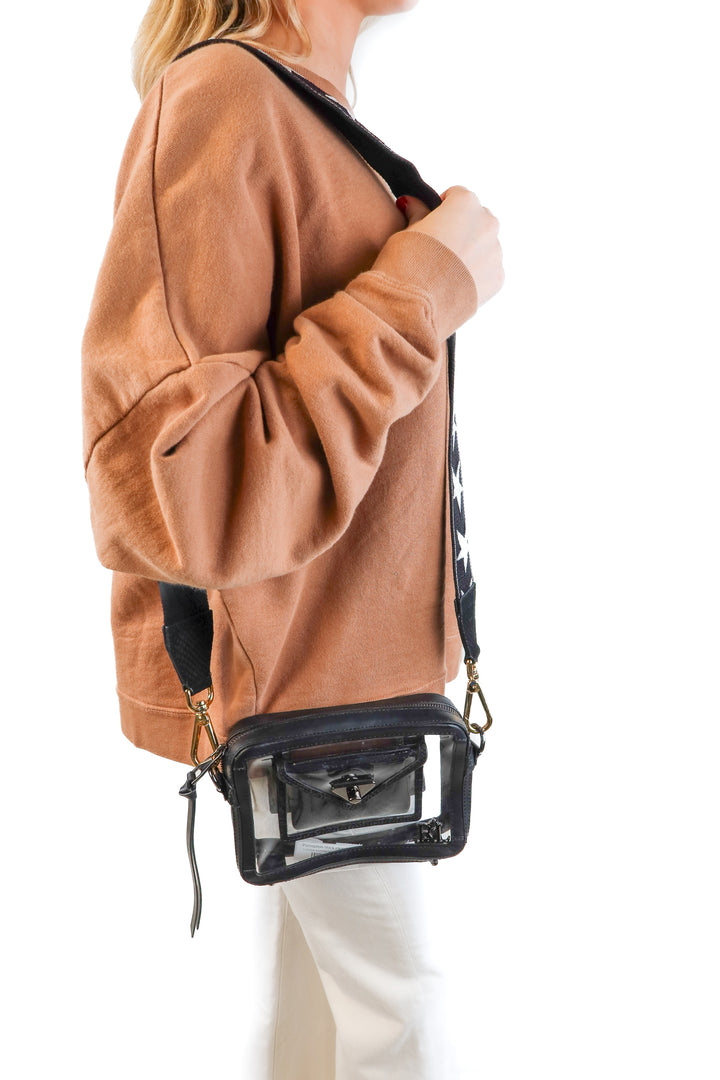 Purseption black clear back (retail $172)