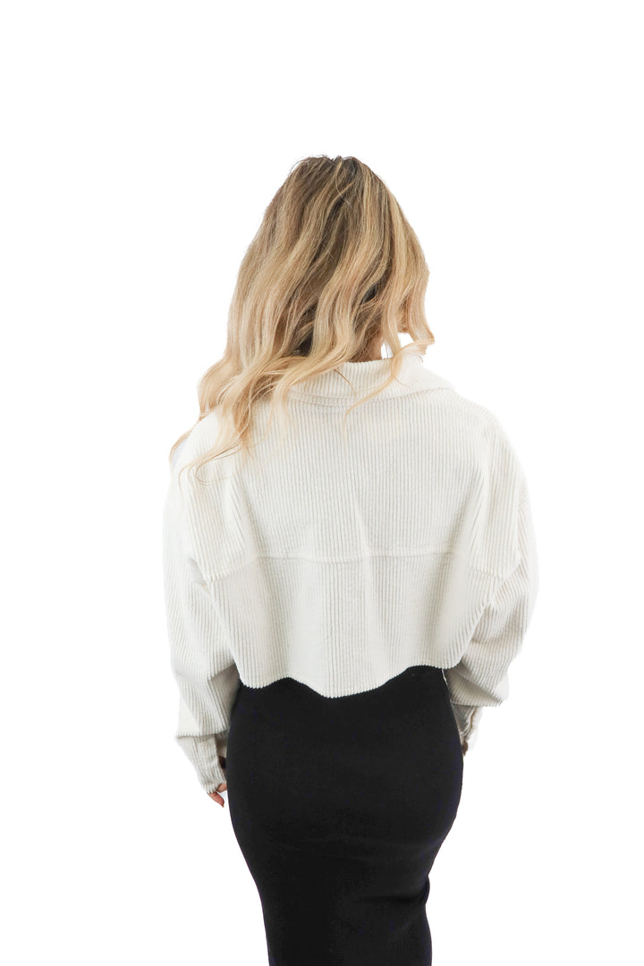 Guizio cream cordoruy top (XS)