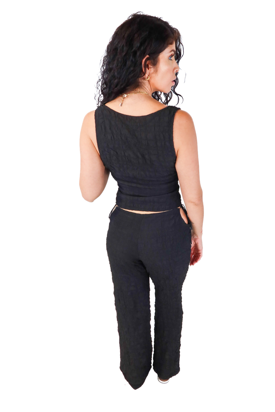 yllw black textured set NWT (xs; retail $88)