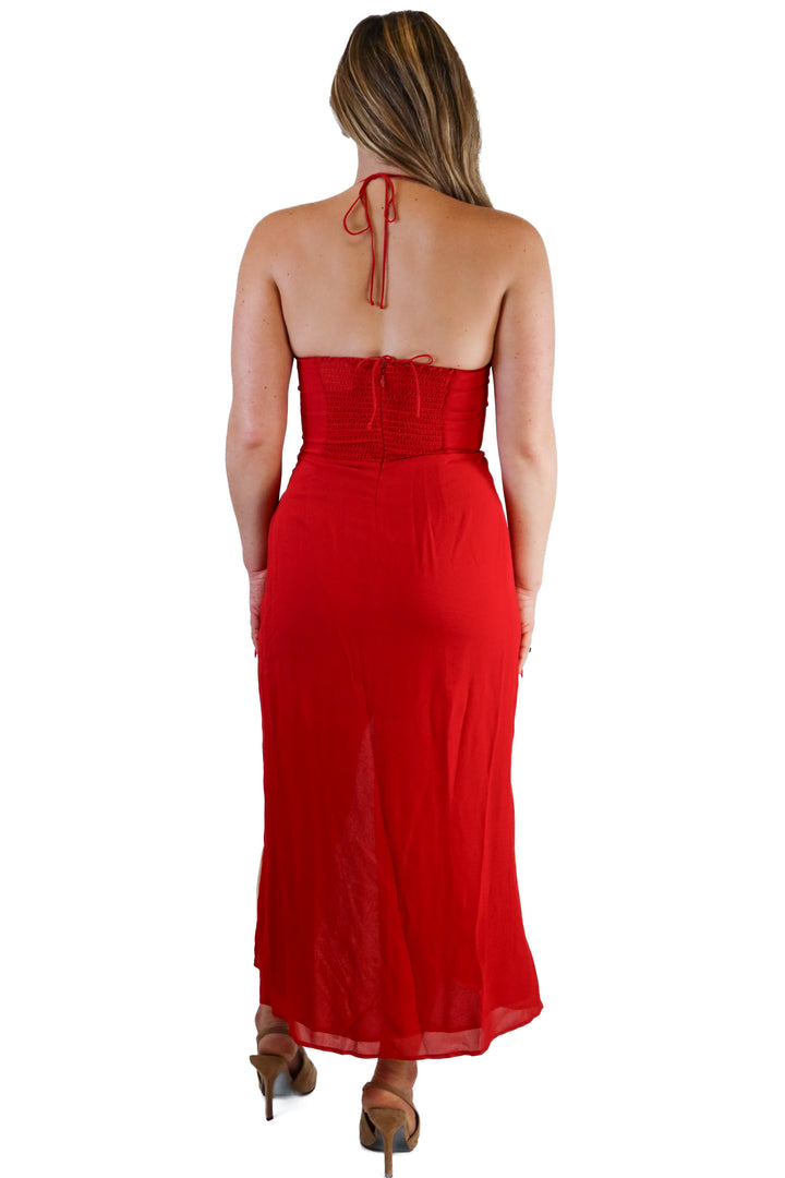 Reformation Red Midi Dress (4; retail $298)