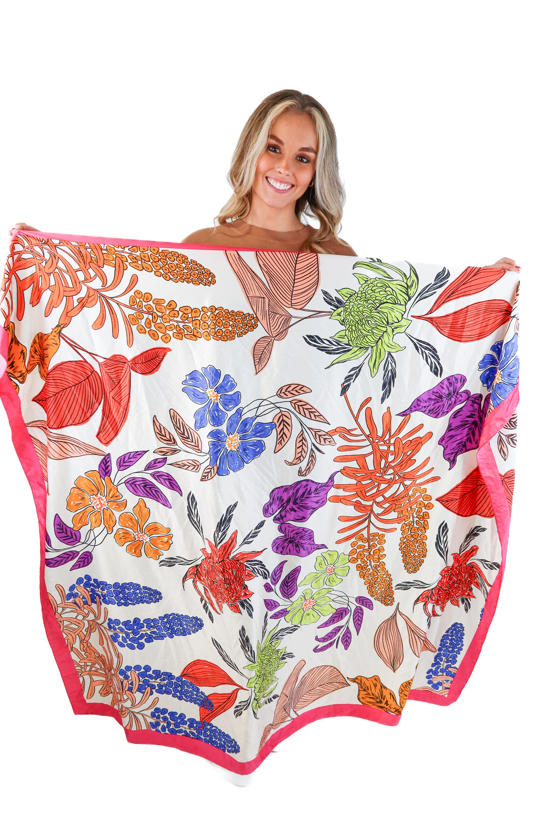 Zara colorful floral scarf