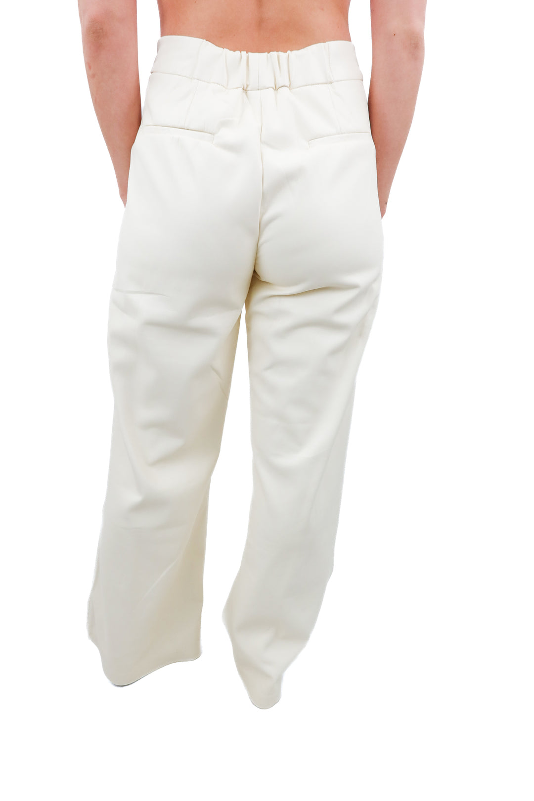 elan cream vegan leather pants NWT (m; retail $132)
