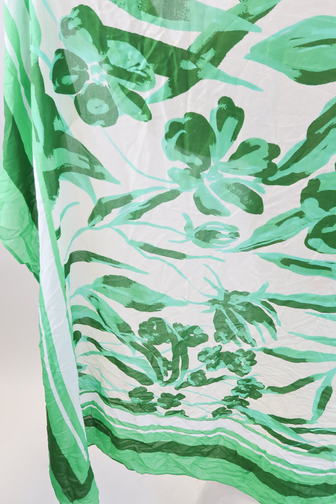 Green tropical scarf