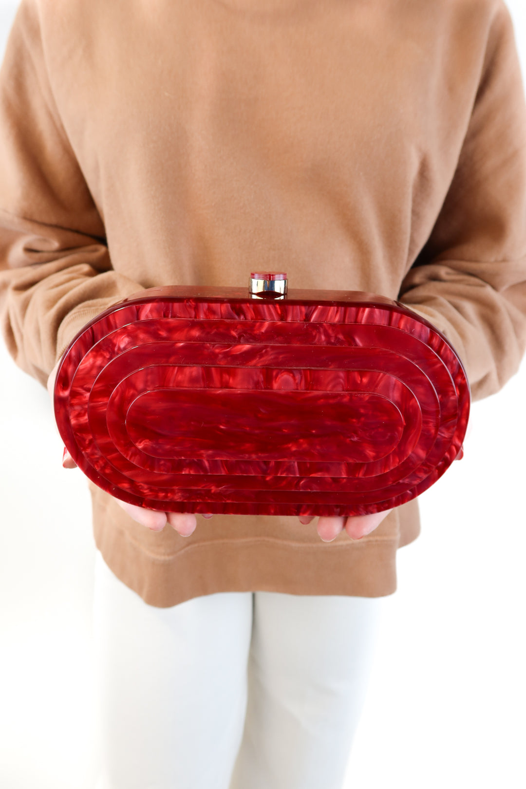 Ldpe recyclable red marble purse NWT