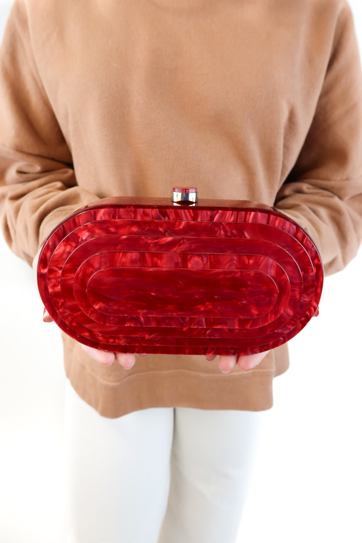 Ldpe recyclable red marble purse NWT