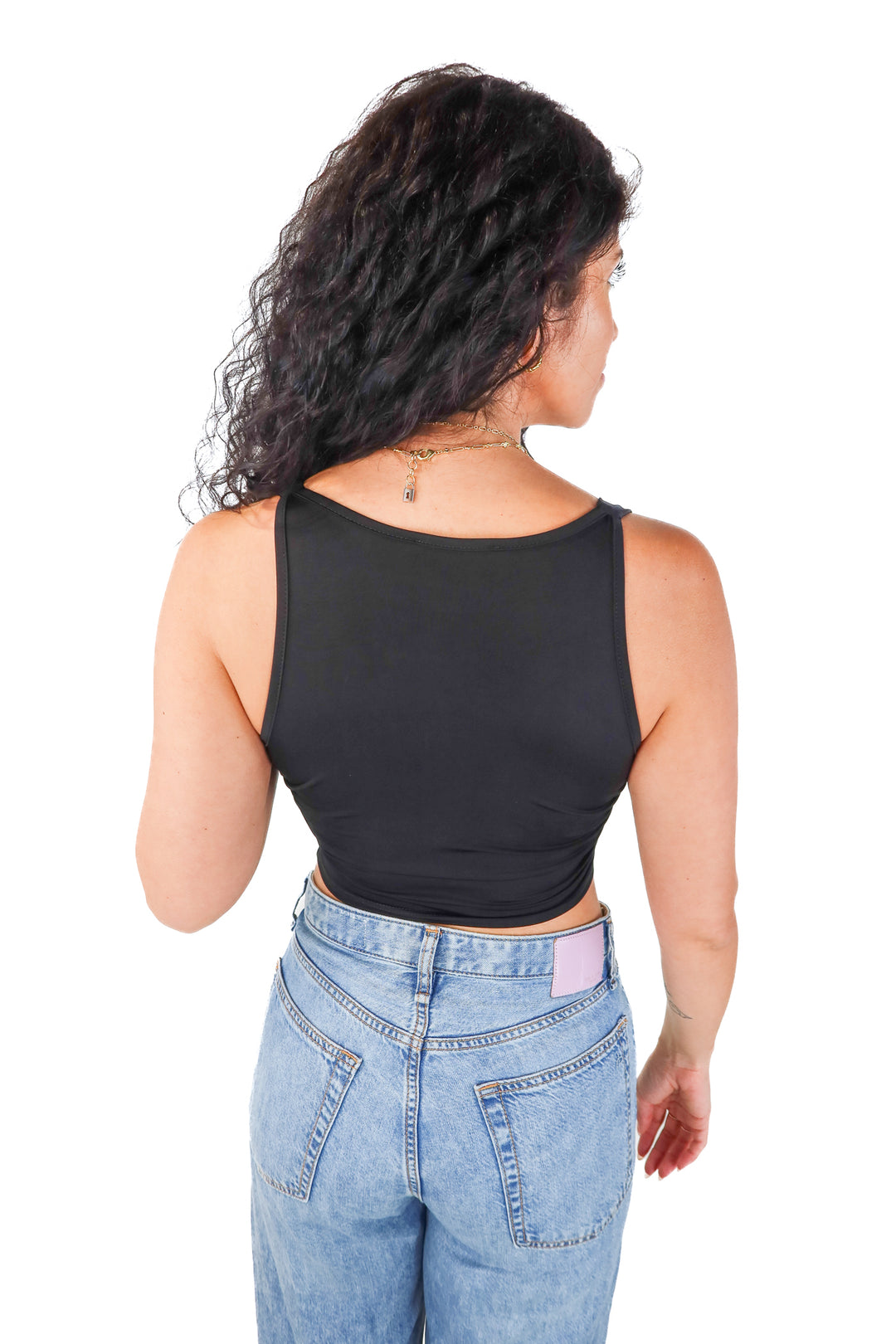 lizard thicket black cowl top (s; retail $36.50)