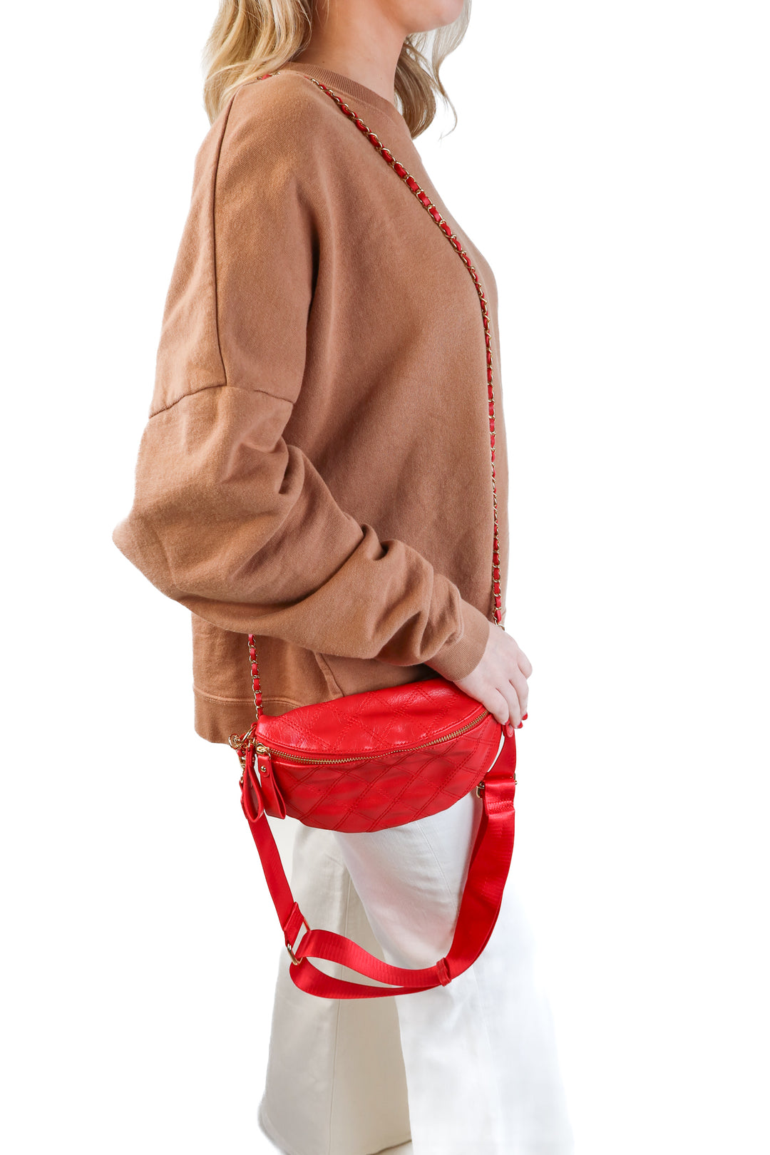 Urban expressions red quilted purse