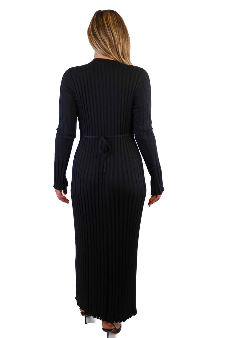 Dissh black ribbed maxi dress NWT (S; $159.99)