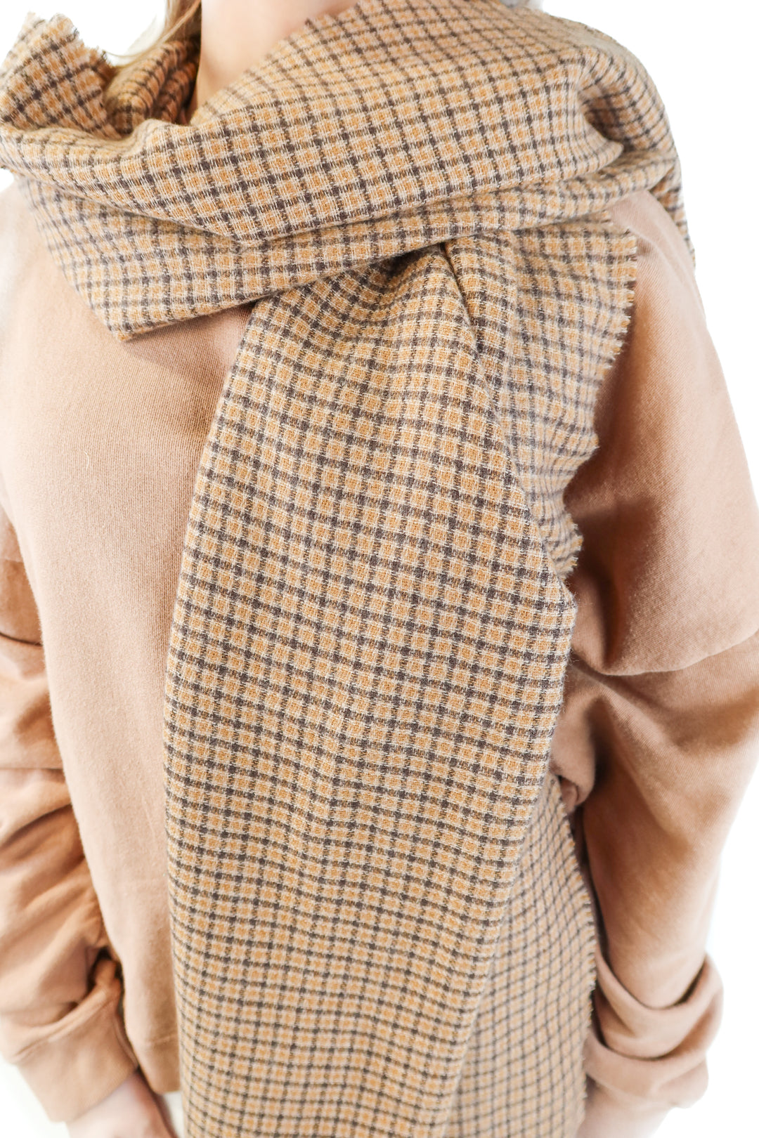 Hatattack brown plaid wool scarf (retail $92)