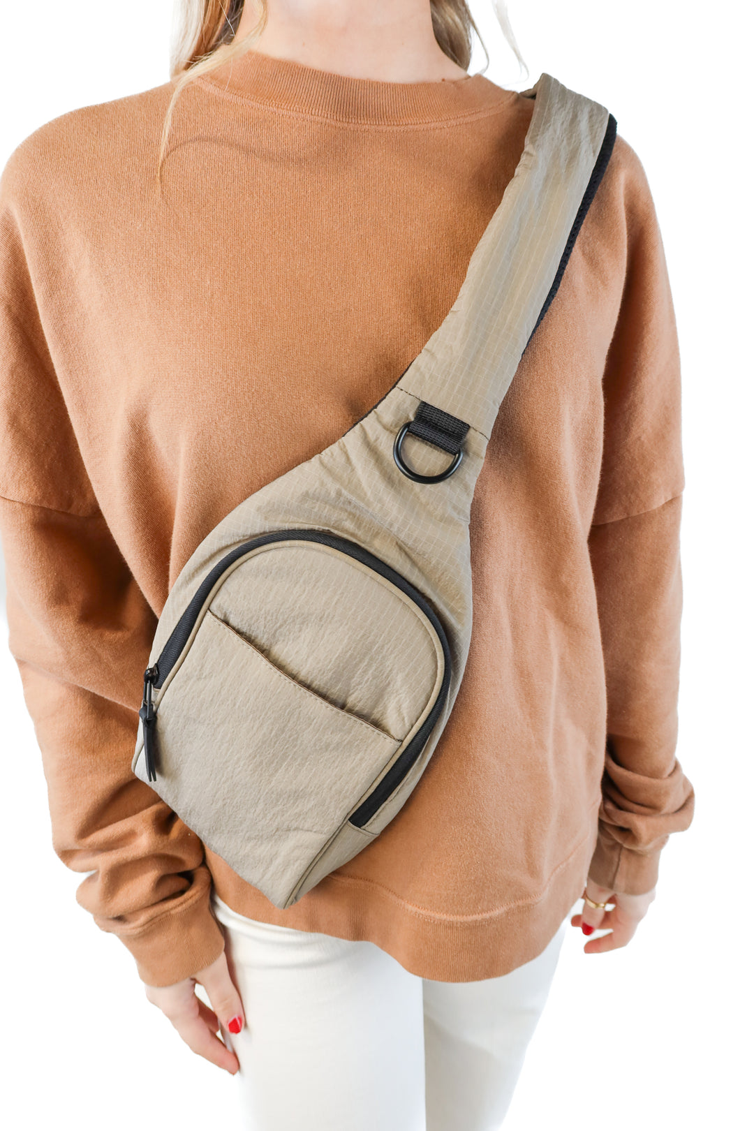 H&M taupe belt bag