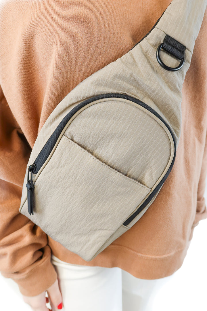 H&M taupe belt bag
