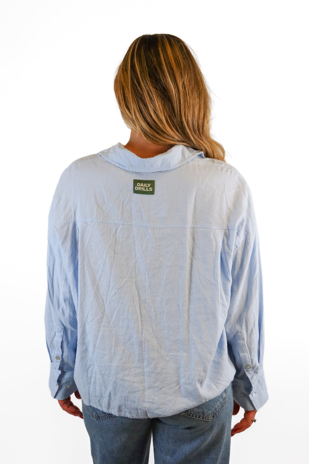 Daily Drills light blue button down (XS/S)