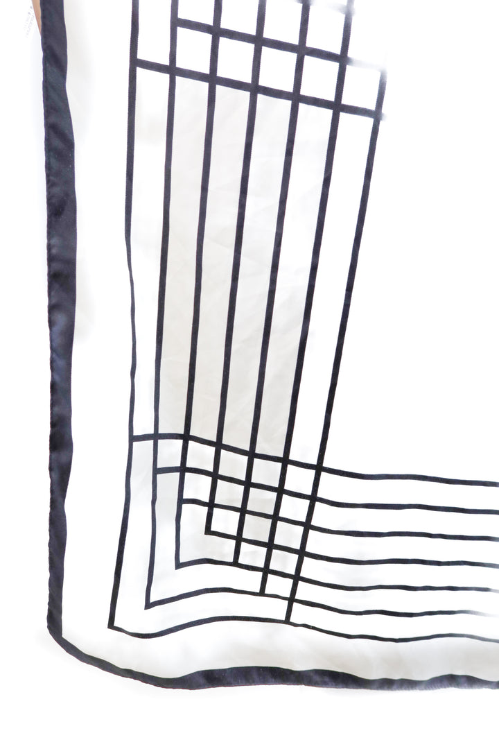MNG black/white striped scarf
