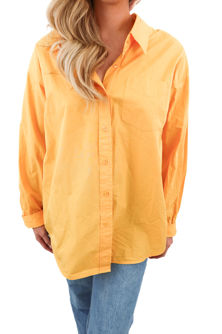 Wilfred free orange button up top (s)