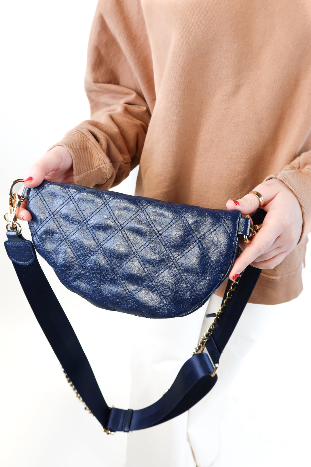 Urban expressions blue patent bag