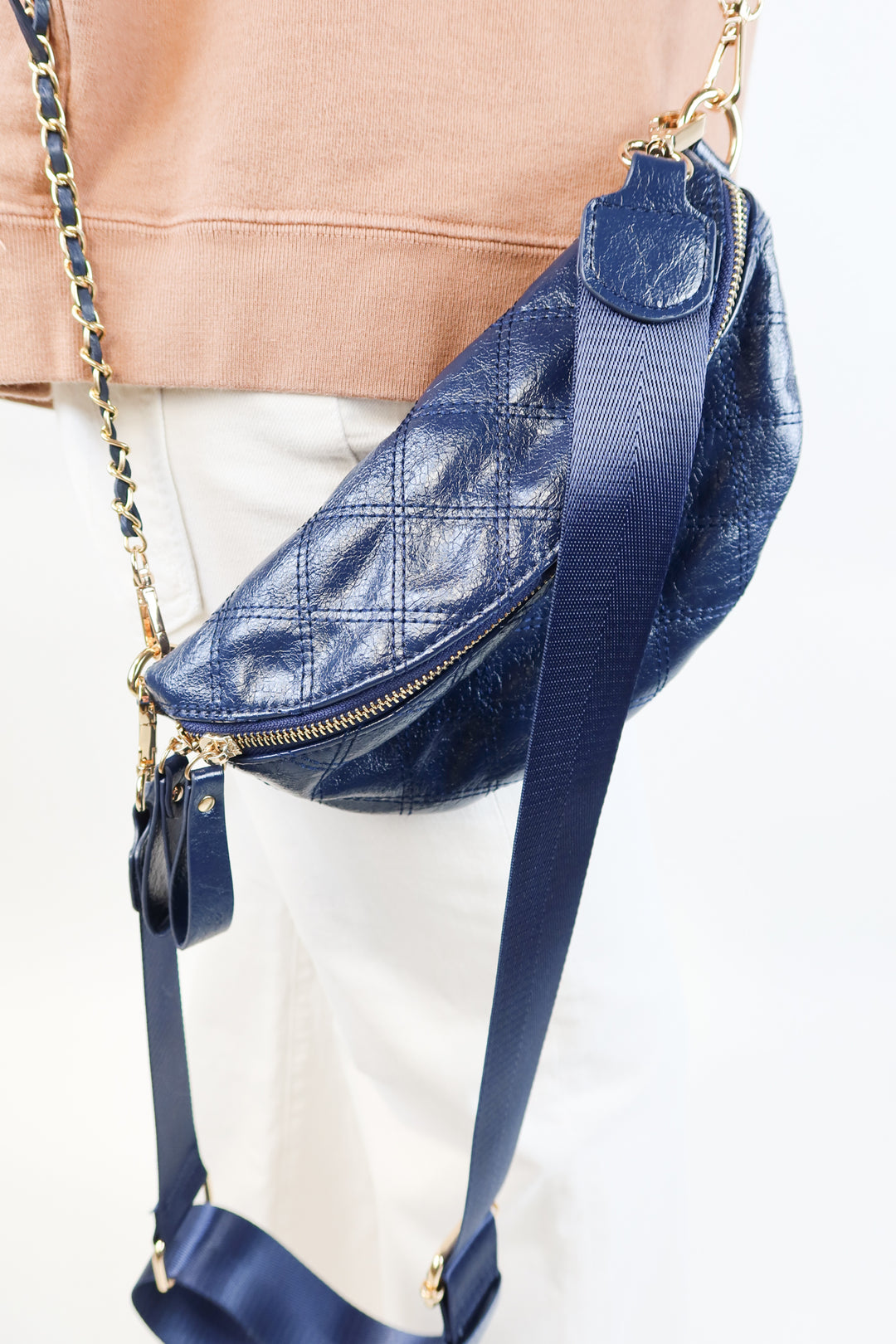 Urban expressions blue patent bag