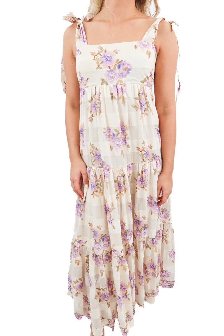 zimmermann purple floral maxi dress (2; retail $525)
