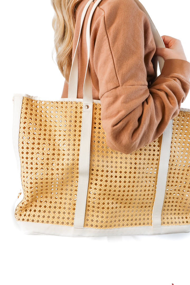 The native hat co straw tote bag (retail $98)