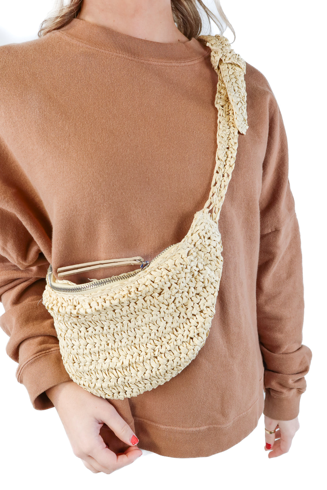 Topshop large rattan bag