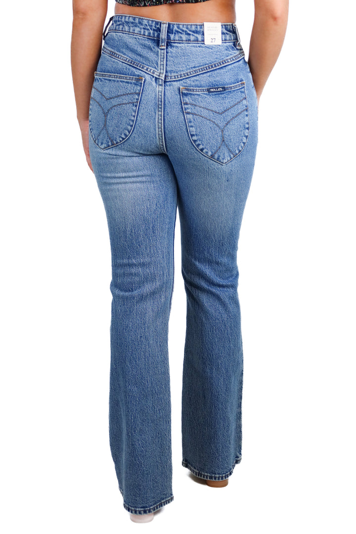 rollas medium wash high rise bootcut jeans NWT (27; retail $159)
