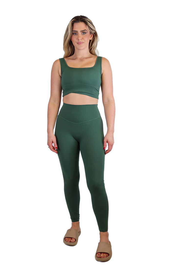 dark green legging & tank set (S)