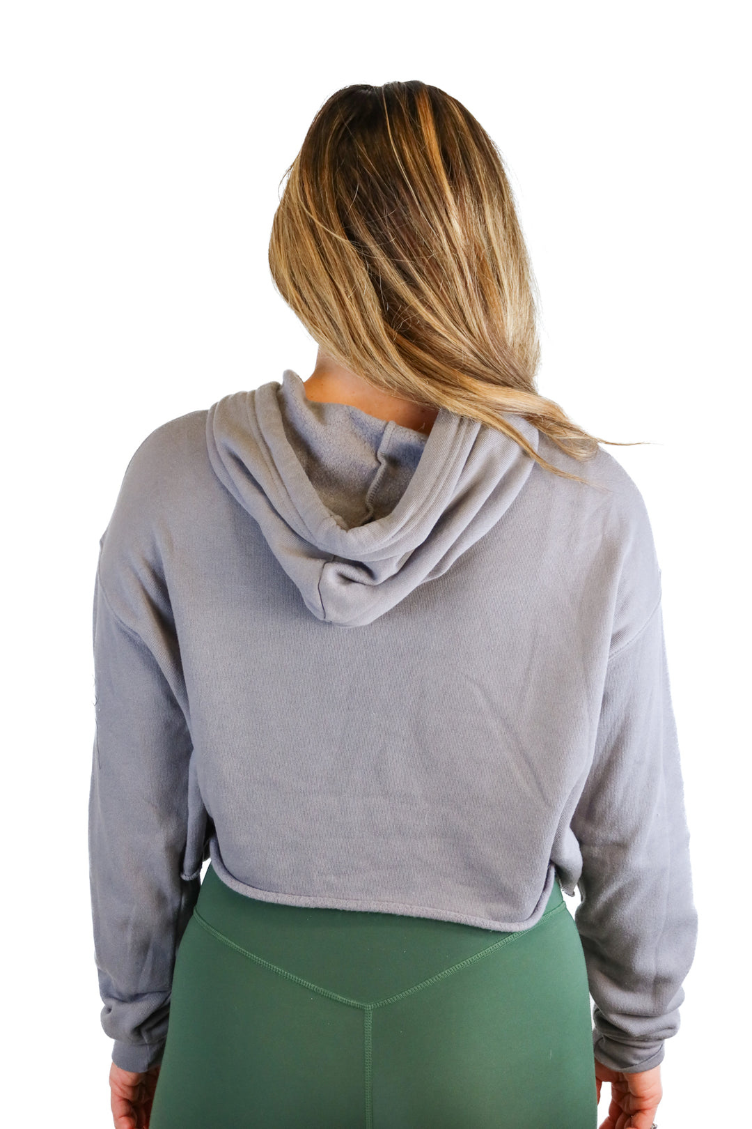The Shop Forward Grey "Dog Mom" Cropped Hoodie (M)