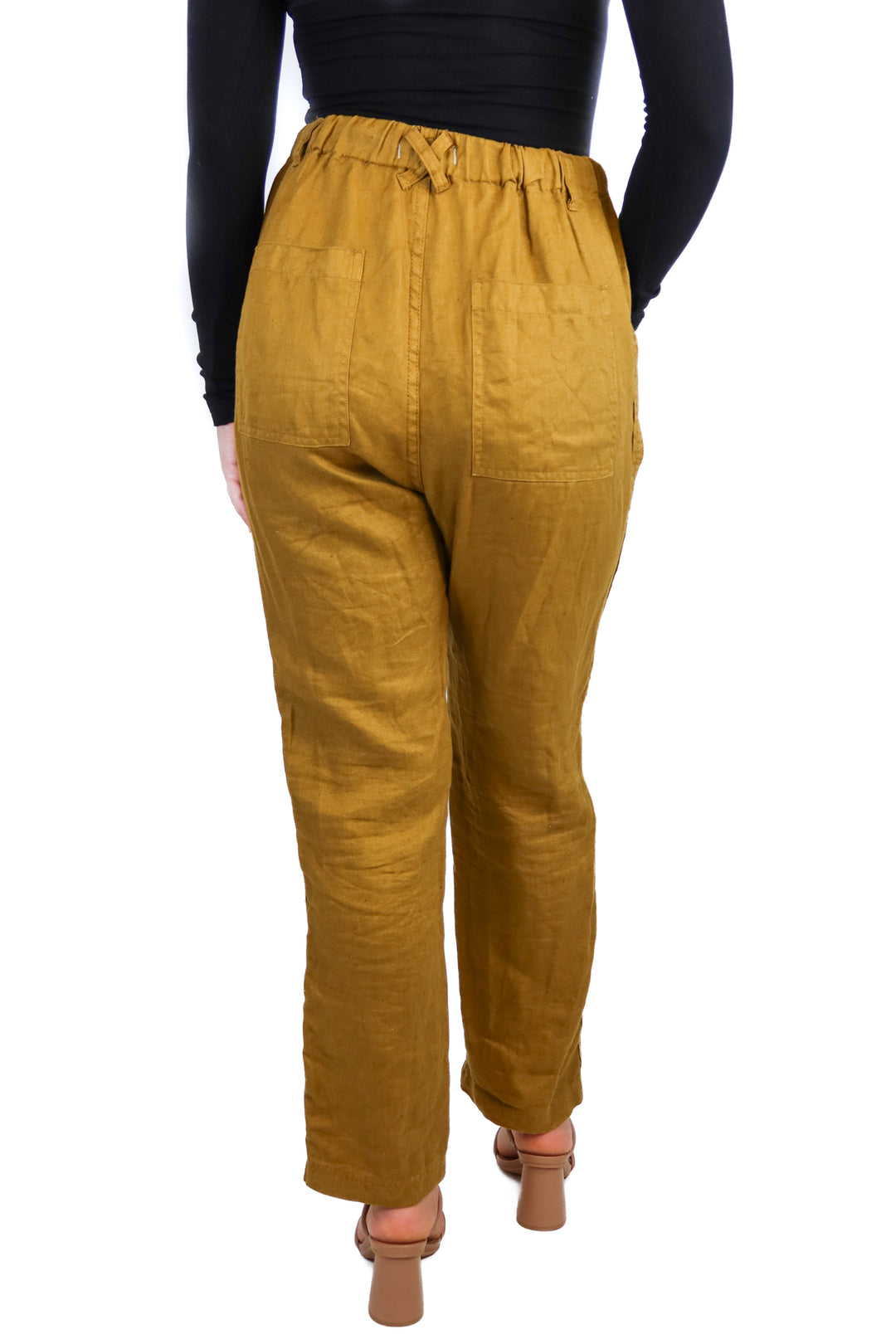 Alex Mill brown linen pant (6; retail $165)